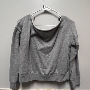 Forever 21 Gray off shoulder crewneck